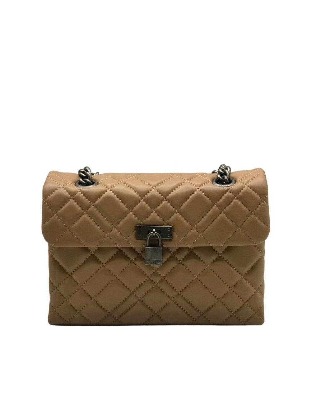 Kurt Geiger Camel Brown London Quilted Leather Shoulder Bag
